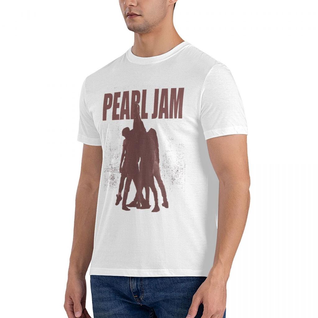 T Shirt Music Pearls Jam Men's Oversize T-shirt Fashion Casual Short Sleeve T-shirt Vintage Cotton T-shirts
