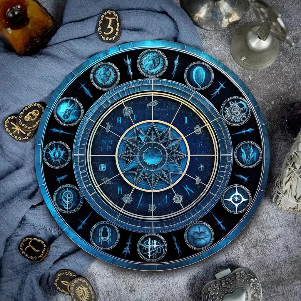 Divinations Mat Constellation Pattern Altars Tarots Card Pad Astrology Pendulums Chart Mat for Divinations Energy Healings