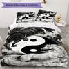 Tai Chi Animals Pattern Bedding uilt Set uilt Cover Pillowcase Home Decoration Birthday Gift (1 * duvet cover + 2 * pillowcase  without core)106