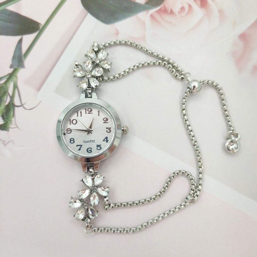 Adjustable Bracelet Watch Quartz Movement Flower Bracelet Watch Women's Quartz Watch  Gift Giving