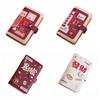 Portable Saving Money Binder PU Leather Account Book Cash Budget Binder  New Year's Gift
