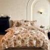 Новый стиль легкой роскоши, высокограммовый молочный флис, 1,5 м/1,8 м кровать, четырехкомпонентный принт, теплая простыня, пододеяльник