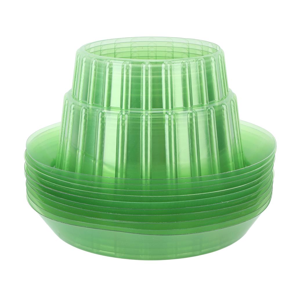 10 шт. Зеленые садовые колпаки, пластиковые круглые крышки для растений, многоразовые купола для увлажнения семян растений для дома