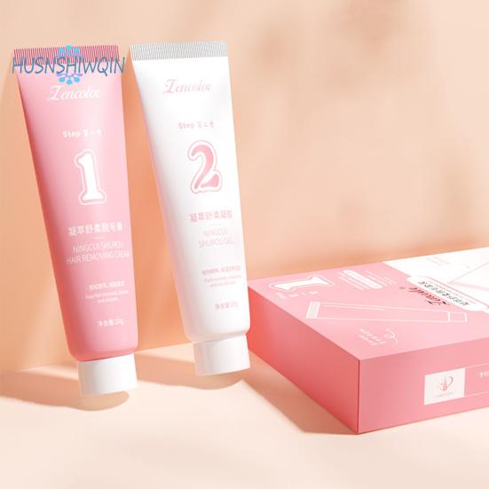 Набор кремов для депиляции - 1 комплект, успокаивающий гель, растительный экстракт, нераздражающий крем для депиляции для мужчин и женщин