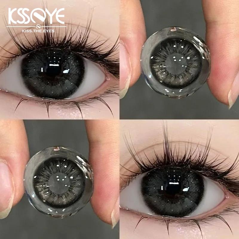 Контактные линзы MillCreek, 1 пара цветных контактных линз, диаметр 14,5 мм, содержание воды 40%, большой глаз с золотым порошком, мелкий блеск