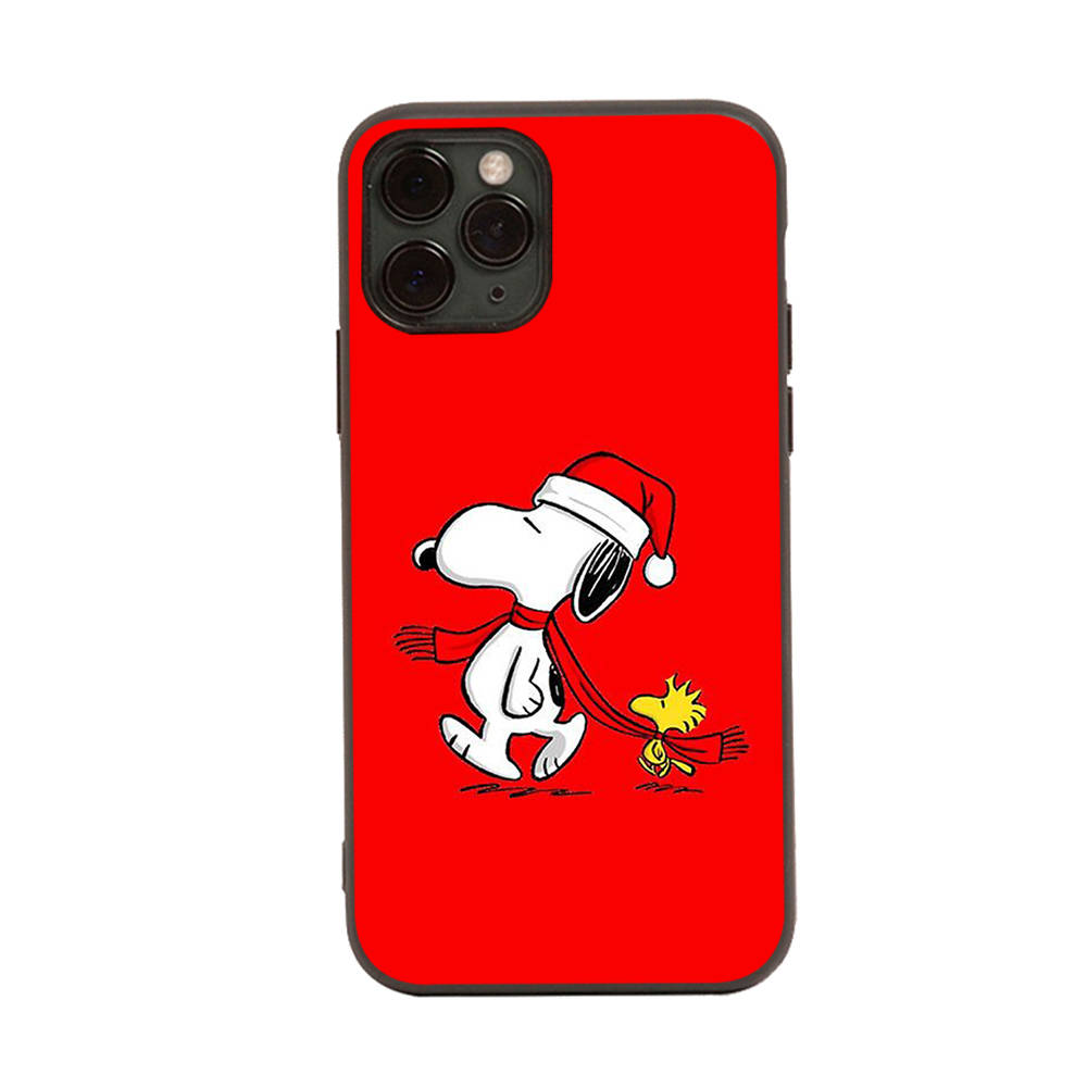 SM14 Snoopy Cartoon Black Sofe Case for Samsung Note 20 Lite S24 Ultra S23 A03 A05 A06 A11 A71 A15 A16 A13 A24 A25 A33 A52 A53 A50 M55 M35 Plus