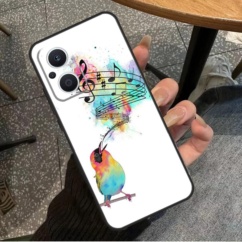 Музыкальная нота Для OPPO Reno 14F 13F 12F 11F 10 11 12 13 14 Pro 7 8 Lite 8T OPPO Find X5 X6 X8 X9 Pro Чехол