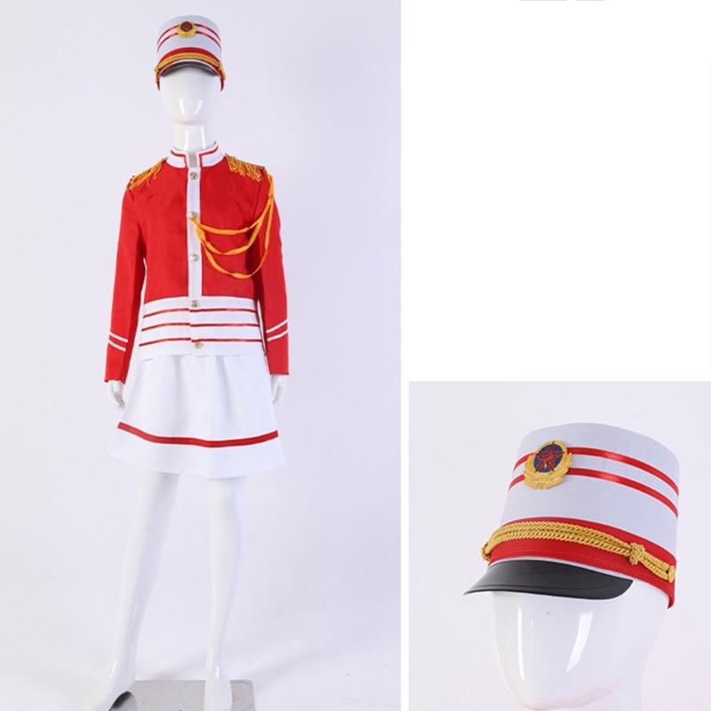 Honor Guard Wind Band Costume Set with Hat and Glove