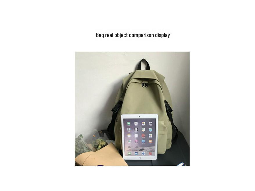 Женский нейлоновый рюкзак в японском и корейском стиле - Однотонный, Легкий, Модный для учеников старшей школы и студентов колледжа.