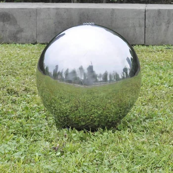 Maison Exclusive - 3 pcs Sphères de fontaine de jardin avec LED Acier inoxydable
