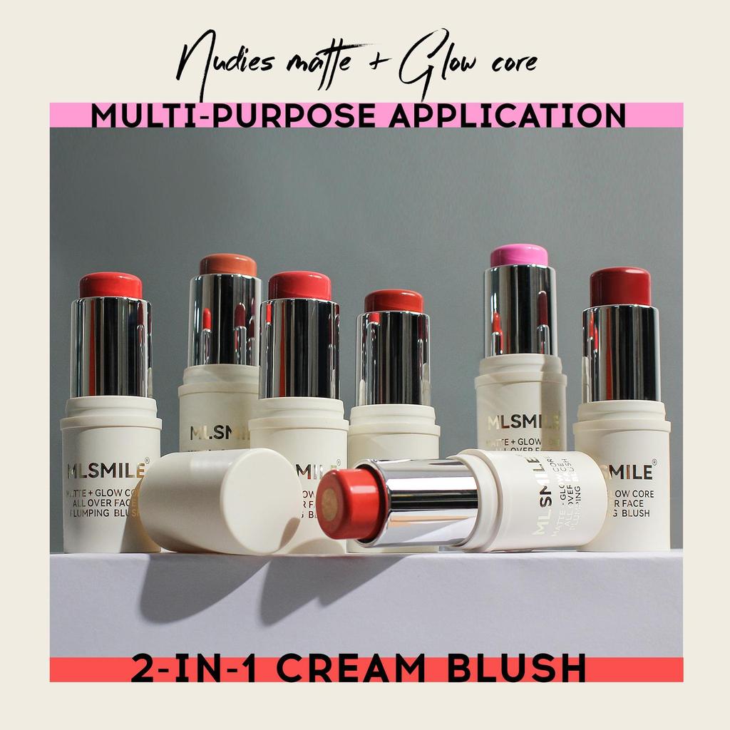 7-color Sandwich Blush Stick, Naturally Brightening And Easy-to-pigment Highlight Stick, Two-color Blush Cream