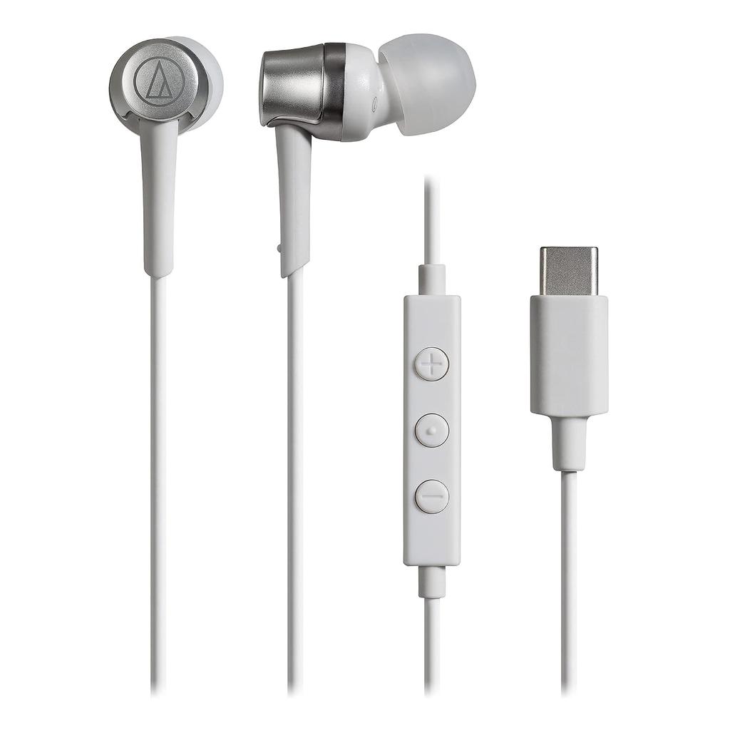 Наушники-вкладыши Audio-Technica ATH-CKD3C WH с микрофоном, USB Type-C, проводные, 1,2 м, внутриканальные, белые