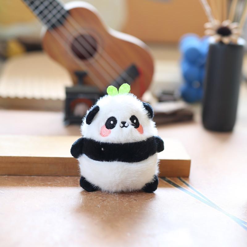 Panda Plush Keychain Short Plush Bag Accessory Cross-border Gift**