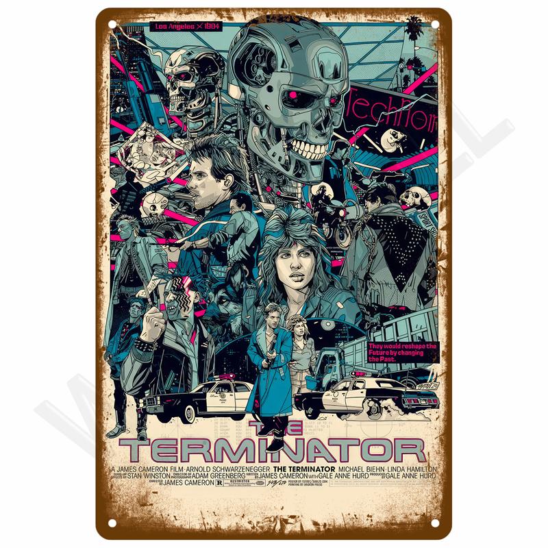 Retro Metal Sign Wall Art Mural Aesthetic Room Home Decor Items Poster Vintage Metal Plate Garage Decoration Tin Sign Plates Bar