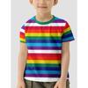 Rainbow T-shirt for A Boy Child T Shirt Tops Top Clothes for Children Kids T-shirts Short Sleeve Children's Clothing Boys 2024
