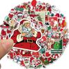 50 Cartoon Christmas Waterproof Scrapbook Stickers - Self-Adhesive Decoration for Notebooks