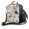 Cute Dinosaur Animal Lunch Box Insulated Meal Bag Spring Summer Palm Trees Cactuses Lunch Bag Food Container for Boys Girls