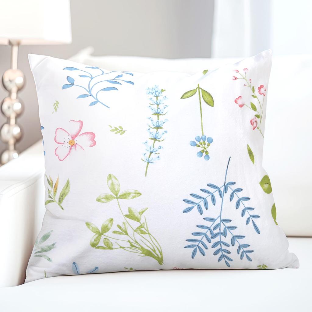 Bedding set 160x200 COTTON FLANNEL WITH FLUSH, colorful flowers, white