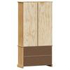 Vidaxl Witryna Vigo, 85X35X170 Cm, Lite Drewno Sosnowe