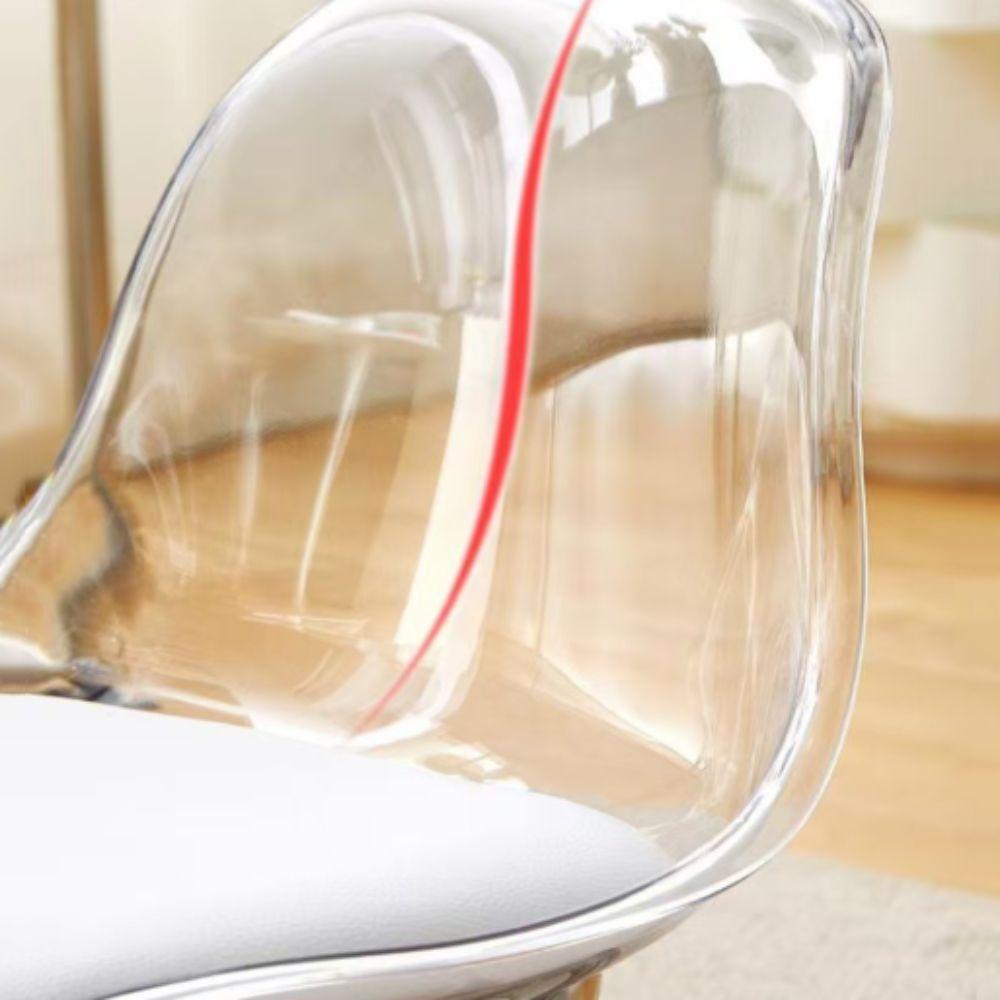 Acrylic Low Stool Silent Wheel Shoe Changing Stool Stool Chair Backrest Stool Children Room Use
