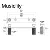 Musiclily Кронштейн для тремоло-бриджа с двойной блокировкой и набор шпилек M7 для электрогитары в стиле Floyd Rose, черный