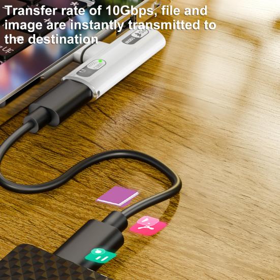 Адаптер для наушников типа C, аудиоразветвитель PD 100 Вт для Xiaomi, чип передачи данных 10 Гбит/с, микрофон, поддержка быстрой зарядки, USB-адаптер для Samsung