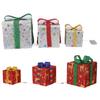 3 шт./кор., Рождественская подарочная коробка с подсветкой, праздничный декор, подарочный чехол для дома, на открытом воздухе, теплый очаровательный орнамент рождественской елки