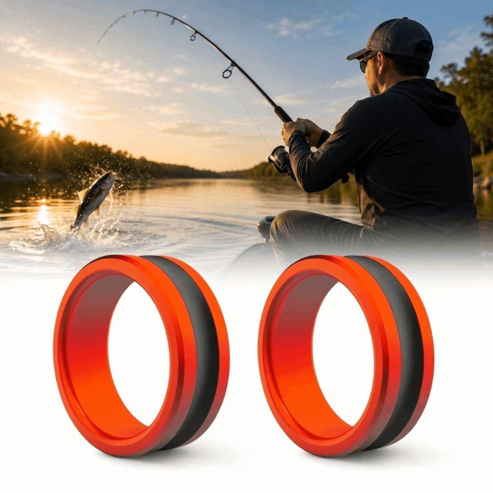 2PCS Aluminum Alloy Fishing Line Puller Ring 26*9mm Fishing Line Dragger Tool Saltwater Fishing