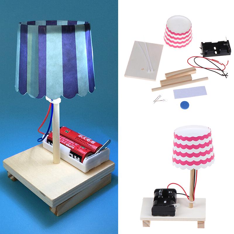 Детский научный эксперимент DIY игрушки Мини деревянная настольная лампа Gizmo Toys Set