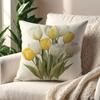 yellow tulips cushion cover For Pillow Printing Sofa Decoration Home Car Room Coffee Shop Office Nordic Simplicity