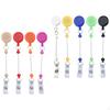 9 Pieces Retractable Badge Holder Clips Portable Nurse Gifts DIY ID Name Holders for EmploOffice