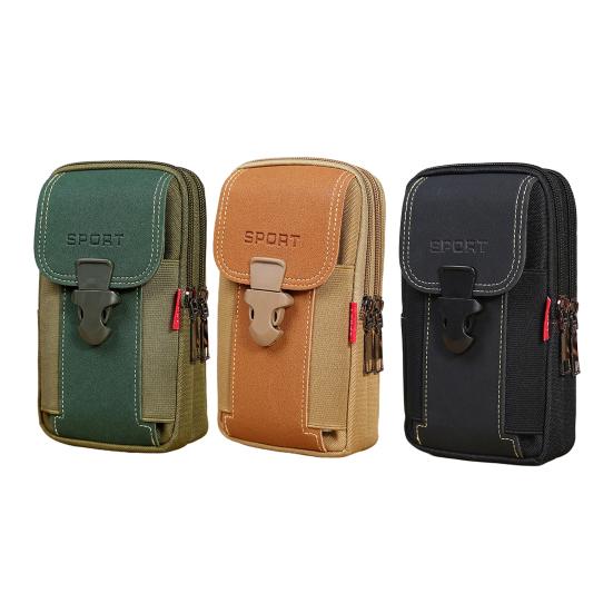 Поясная сумка для активного образа жизни, холщовая сумка для телефона на пояс из искусственной кожи с застежкой-молнией, сумка для путешествий и активного отдыха