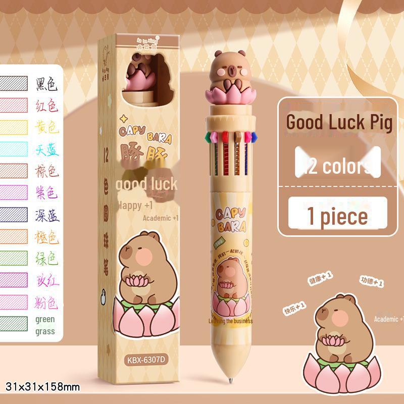 Шариковая ручка Kaba Bear Multi-Color Ten-in-One — милый мультяшный дизайн для творческих студентов