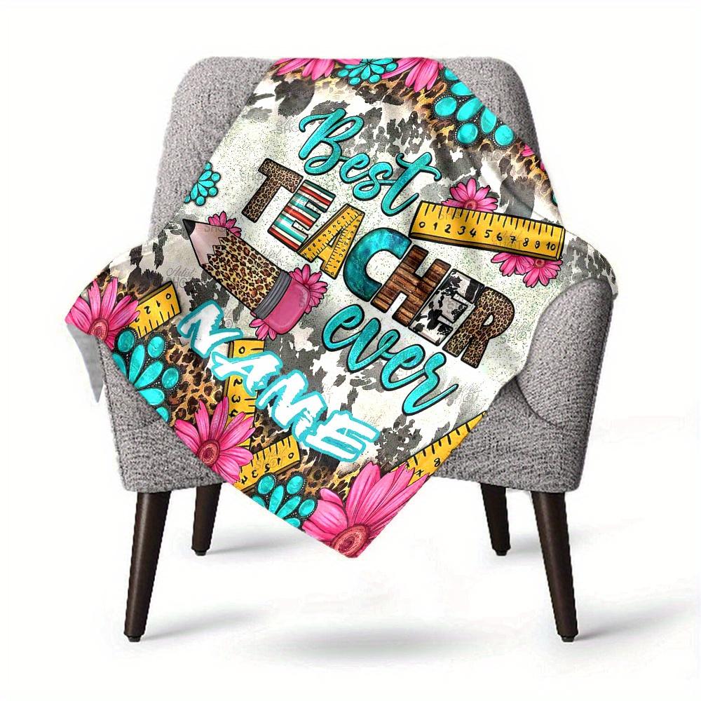Best Teacher Ever Home Blankets Comfortable Soft Lightweight Allseason Multipurpose Blanket For Picnics Sofas Offices Beds Living Rooms Suitable As