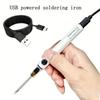 Электрический паяльник USB 5 В 8 Вт, регулируемая температура с зарядным припоем, сварочный нагреватель, инструмент для восстановления оловянной проволоки