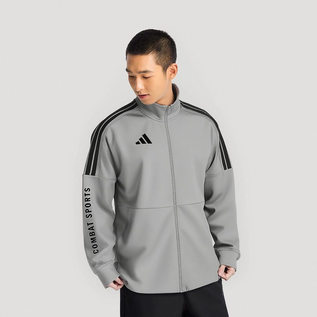 adidas Классическая универсальная ретро куртка с тремя полосками Унисекс куртка Серая TR02NHJCS1-GYB