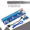 Адаптер райзер-карты PCI-E VER009S 009S PCIE PCI Express X1 к X16 Удлинитель 0.6M Кабель USB 3.0 SATA к 6-контактному питанию для видеокарты