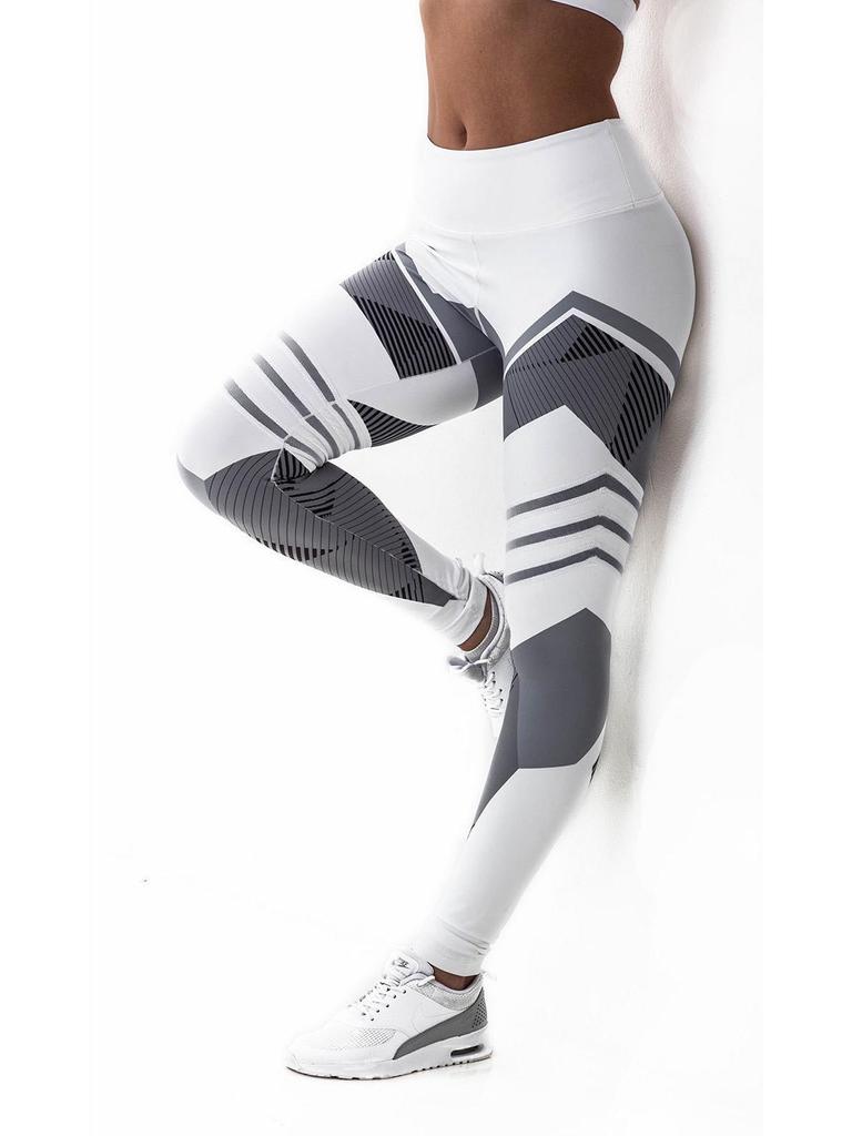 Леггинсы для йоги с высокой талией и цветочным цифровым принтом