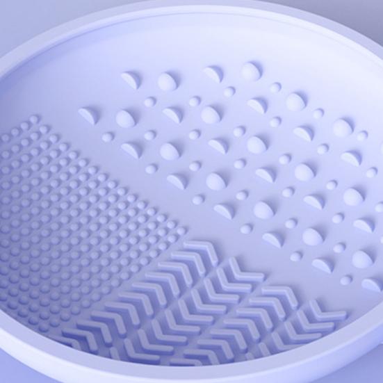 Силиконовая миска для чистки кистей для макияжа, портативный очиститель косметических кистей, скруббер, коврик, складной держатель для пуховок