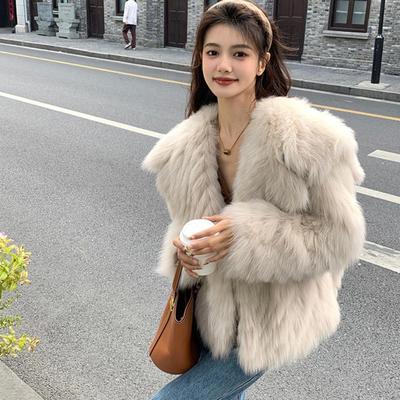 Меховое пальто, зимнее плюшевое пальто, женское утолщенное, взрывоопасное, мшистое, с небольшим ароматом