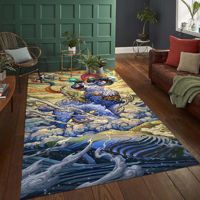 Японские коврики с легендой, тигр, домашний декор, большие коврики для спальни, квадратные коврики, ковры для гостиной, детские игровые коврики, подарки на день рождения