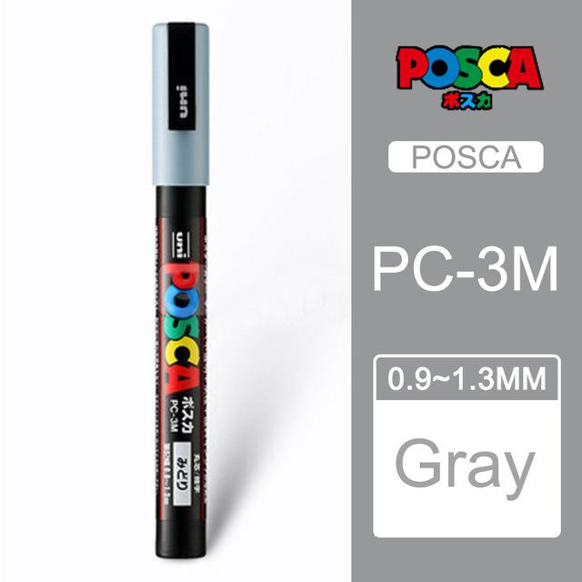 Маркер-краска Uni POSCA, 39 цветов PC-5M/44 PC-3M/36 PC-1M, Акриловые маркеры для рисования по камню, граффити, Художественные принадлежности