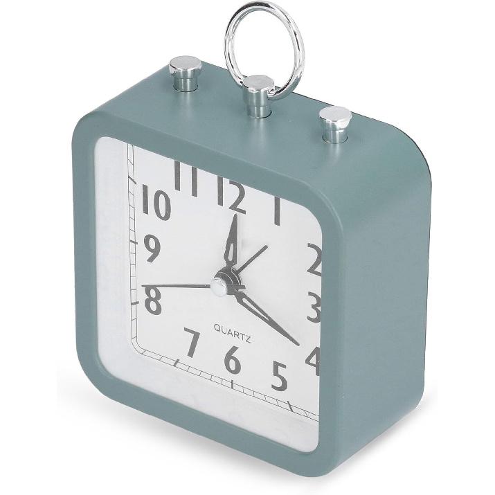 Analog Alarm Clock Battery Alarm Clock Desk Clock Simple Alarm Clock Small Table Clock for Home School Office Bedside Desk Green