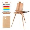 Мольберт MEEDEN из бука, французский мольберт, складной, регулируемый угол наклона, в комплект входит поддон для хранения из металла, поставляется с плечевым ремнем, поддерживает холст