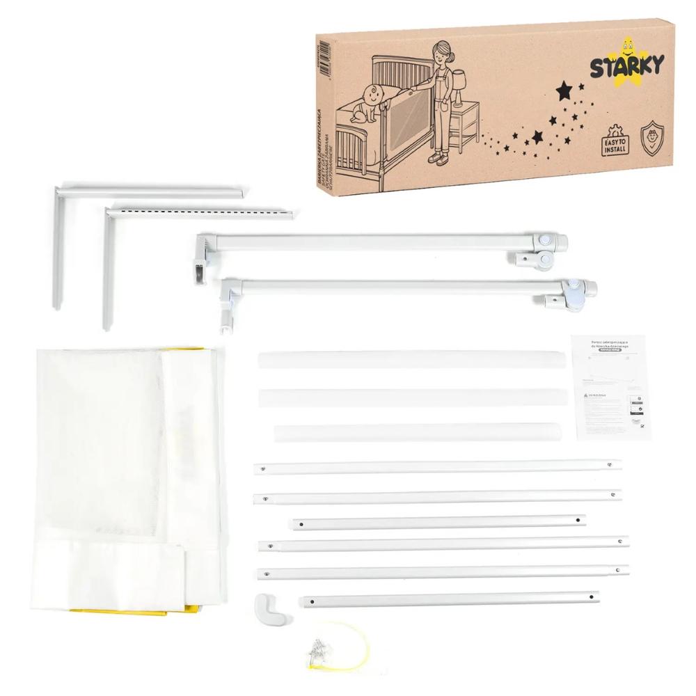 Bed rail, protective cover, lock, child safety guardrail