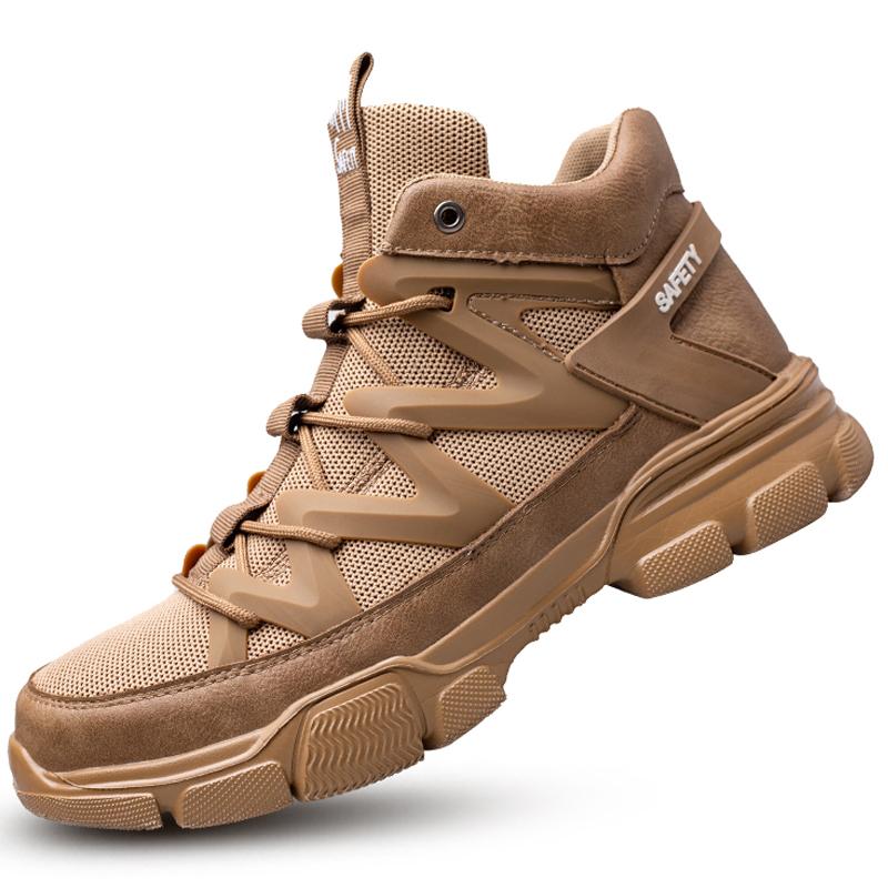 Lightweight Safety Shoes Boots Work Sneakers Steel Toe Shoes Indestructible Protection Shoes Men Puncture-Proof Work Shoes 2024
