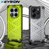 KEYSION Противоударный чехол для Redmi Note 14 4G 14 Pro+ 5G Силиконовый+ПК Прозрачный сотовый чехол для телефона Redmi Note 14 Pro 5G