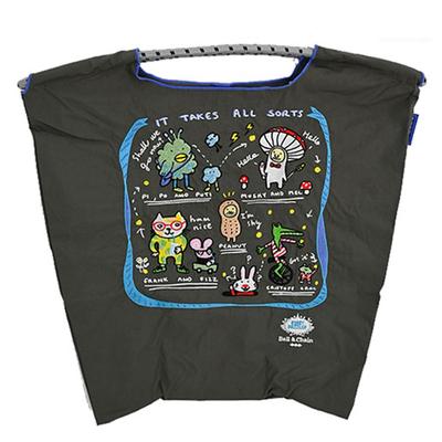 Ball Chain Genuine IT TAKES ALL SORTS M Size BOBBY Dazzler Collaboration Work Eco Bag Tote Bag Embroidery 322005 & B. DAZZLER/Bobby (C.GRAY, M)