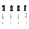 4 Pcs RC Hex Hub 12mm Diameter 25mm Length Enhance Stability Aluminum Alloy Hex Hub Extension for