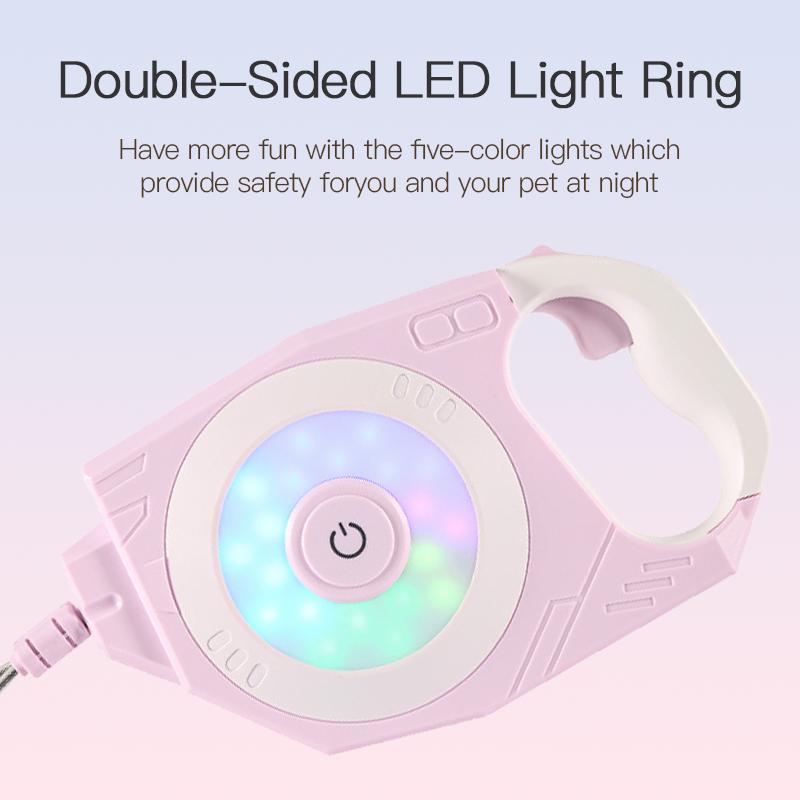 Автоматический поводок-рулетка для собак длиной 4 м со светодиодной подсветкой и лазерной игрушкой, роскошный поводок для маленьких и средних собак, аксессуары для выгула собак